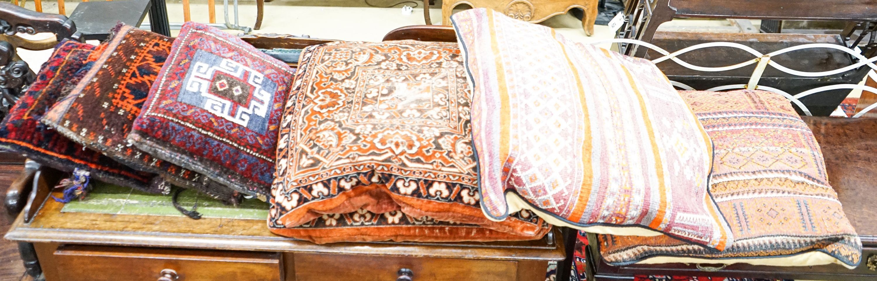 Seven assorted North West Persian and Kelim cushions